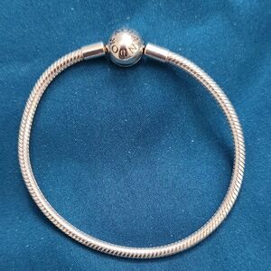 Pandora Silver Bracelet with Engraved Clasp